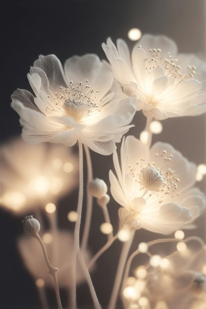 White Glowing Flowers from Treechild