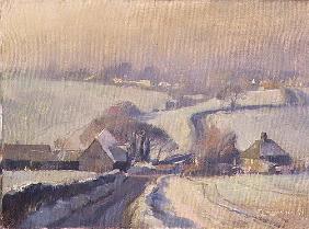 Frosty fields, Aston, 1991 