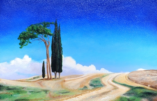 4 Trees, Picenza, Tuscany from Trevor  Neal
