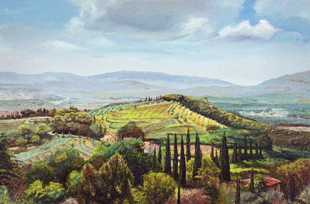 Rolling Hills, Pistoia, Tuscany (oil on canvas)  from Trevor  Neal