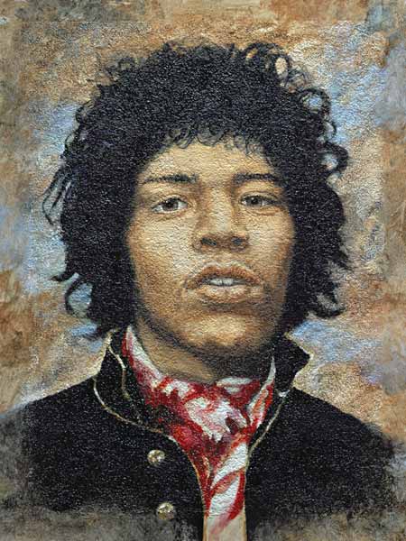 Hendrix (1942-70) (oil on polytex board)  from Trevor  Neal