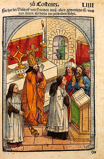 A scene from the Council of Constance, from ''Chronik des Konzils von Konstanz'' from Ulrich von Richental