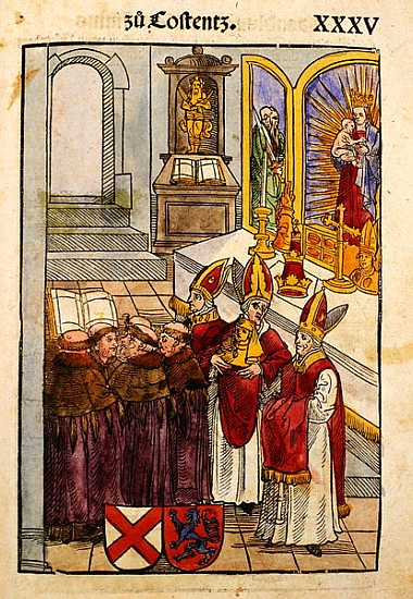 A scene from The Council of Constance, from ''Chronik des Konzils von Konstanz'' from Ulrich von Richental