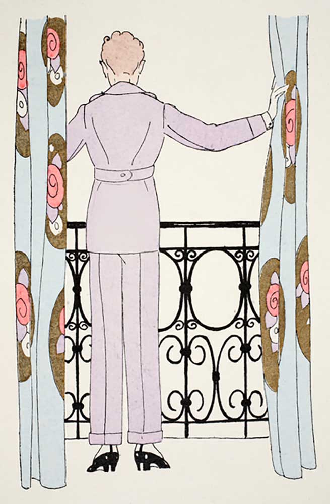 Woman in Trouser Suit at window from Umberto Brunelleschi
