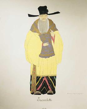 Costume for the priests from Turandot by Giacomo Puccini, sketch by Umberto Brunelleschi (1879-1949)