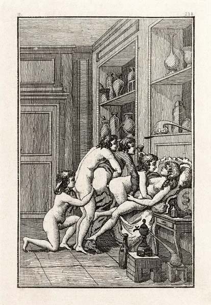 Illustration for the novels by Marquis de Sade from Unbekannter Künstler