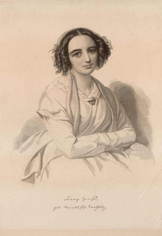 Portrait of Fanny Hensel née Mendelssohn (1805-1847) from Unbekannter Künstler