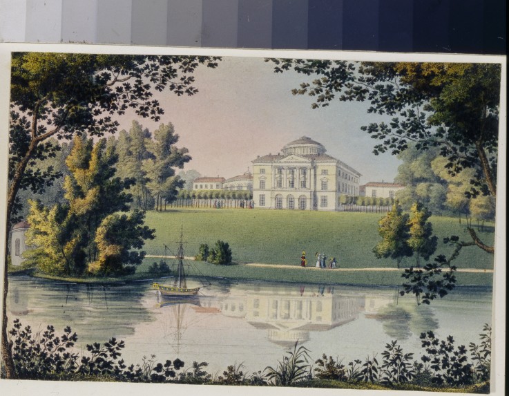 View of the Pavlovsk Palace (Album of Marie Taglioni) from Unbekannter Künstler