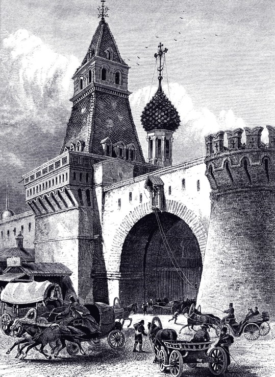 View of the Nikolskaya Tower and Armory in Moscow from Unbekannter Künstler