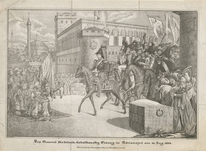 The Entry of Graf Ivan Ivanovich Diebitsch-Zabalkansky into Adrianople from Unbekannter Künstler