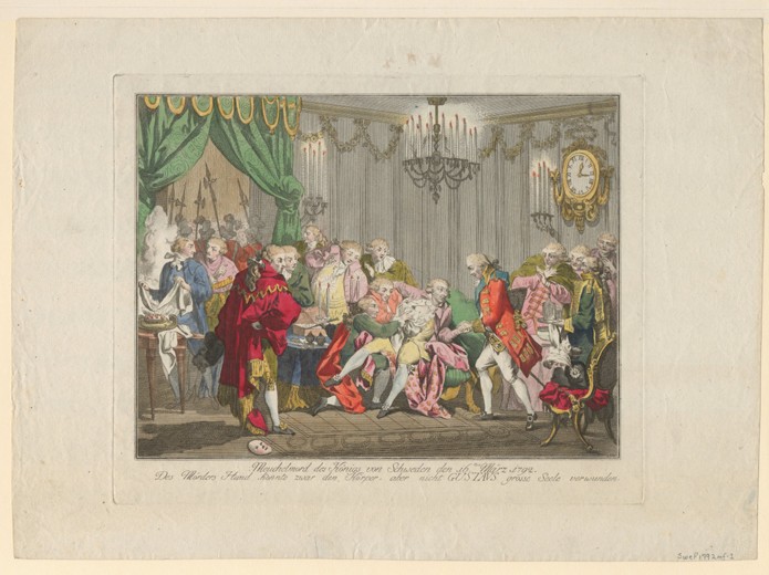 The Assassination of King Gustav III on 16 March 1792 from Unbekannter Künstler