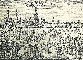 The donkey walk in the Moscow Kremlin (From "Travels to the Great Duke of Muscovy and the King of Pe