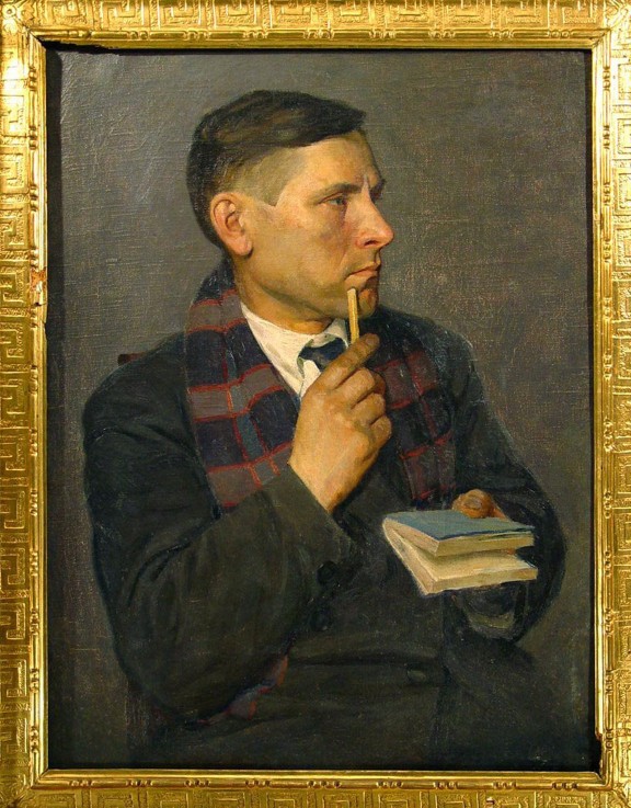 The author Michail Bulgakov (1891-1940) from Unbekannter Künstler