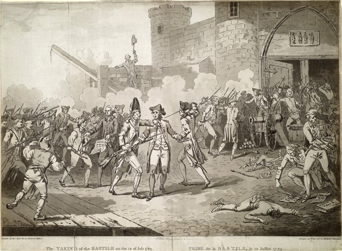The Storming of the Bastille on 14 July 1789 from Unbekannter Künstler