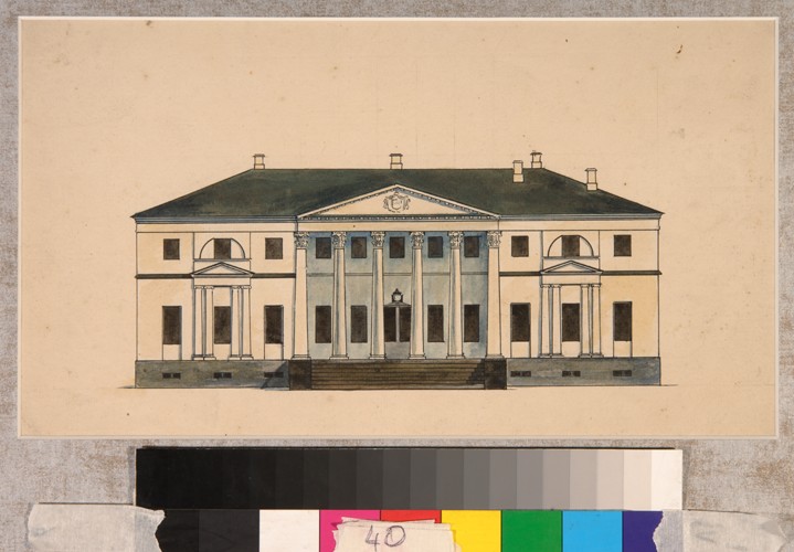 Facade of the House in the Golitsyn' Petrovo-Dalneye Estate from Unbekannter Künstler