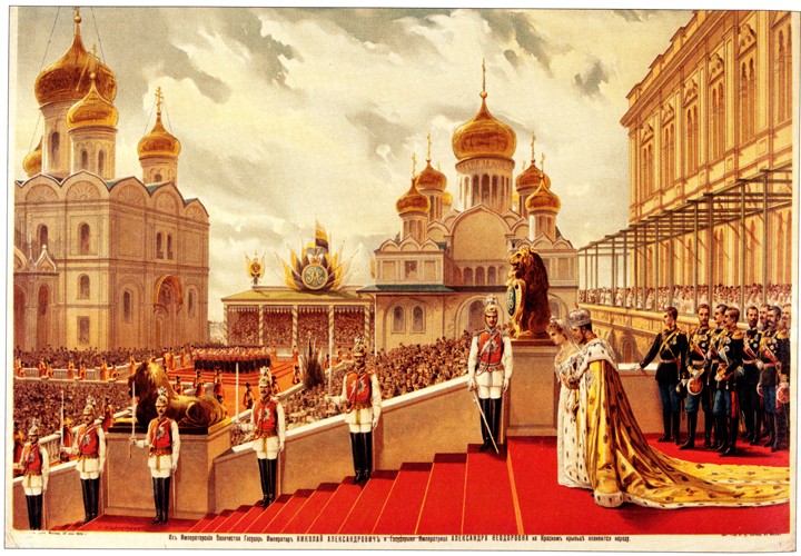 The Coronation Ceremony of Nicholas II. On the Red Porch from Unbekannter Künstler