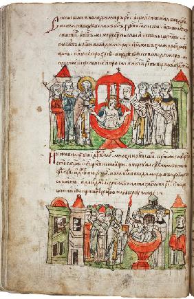 The Baptism of Prince Vladimir I (from the Radziwill Chronicle)