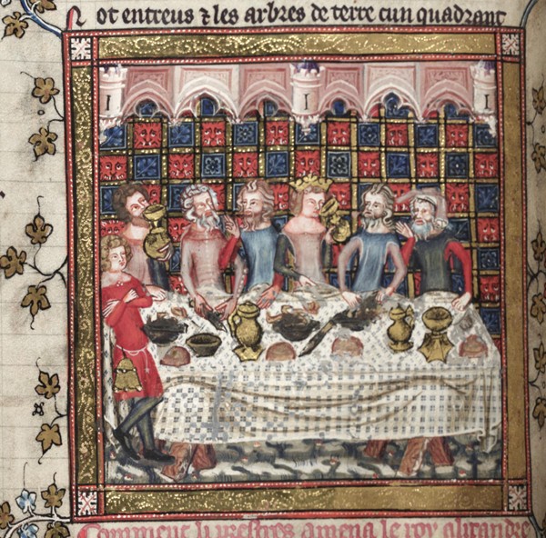 Feasting in Oxford (A cycle of Alexander romances) from Unbekannter Künstler