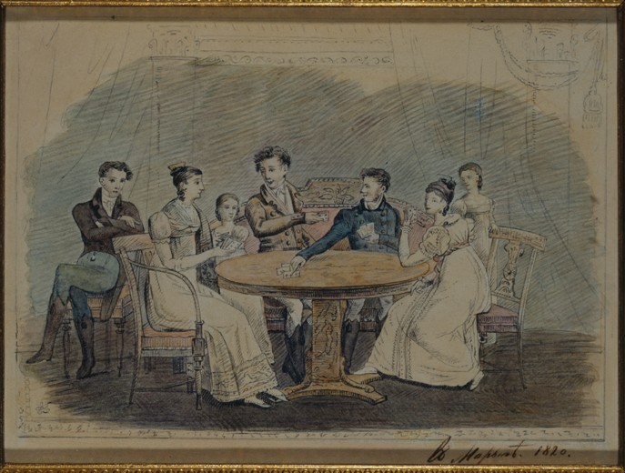 Golitsyn Family at the Table from Unbekannter Künstler