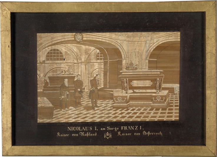 Emperor Nicholas I at the coffin of Emperor Francis I of Austria from Unbekannter Künstler