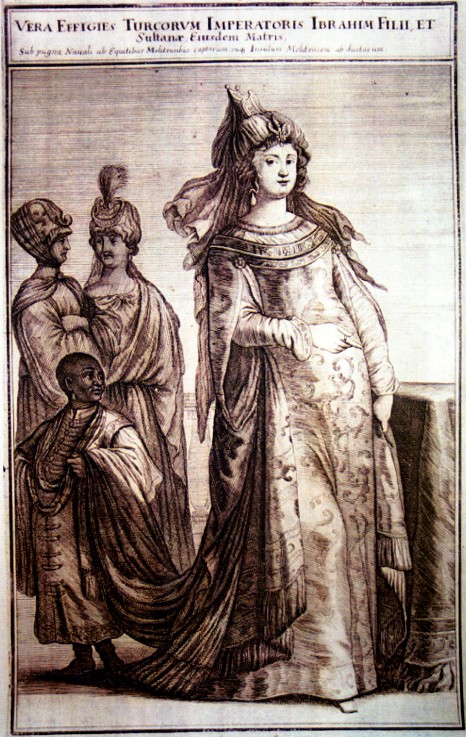 Mehpeyker Sultan with her court servants from Unbekannter Künstler