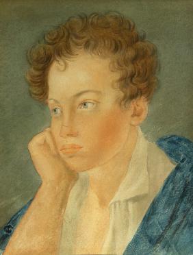 Portrait of the poet Alexander S. Pushkin (1799-1837)