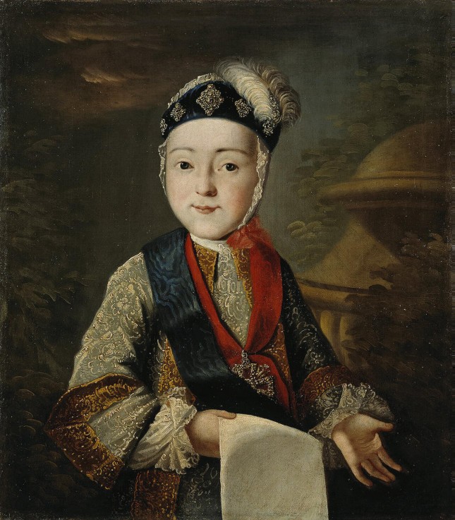 Portrait of Grand Duke Pavel Petrovich (1754-1801) as child from Unbekannter Künstler