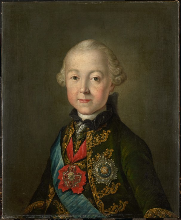 Portrait of Grand Duke Pavel Petrovich (1754-1801) from Unbekannter Künstler