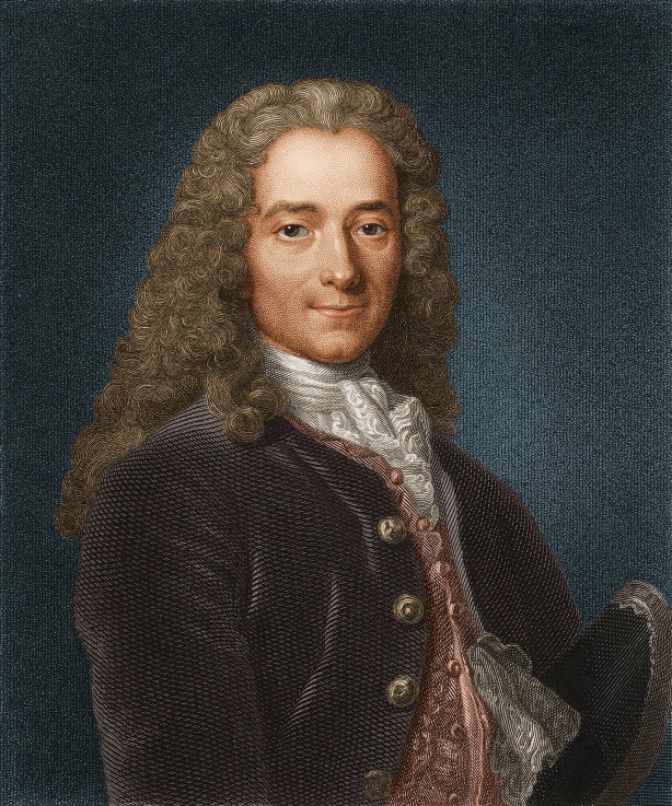 Portrait of the writer, essayist and philosopher Francois Marie Arouet de Voltaire (1694-1778) from Unbekannter Künstler
