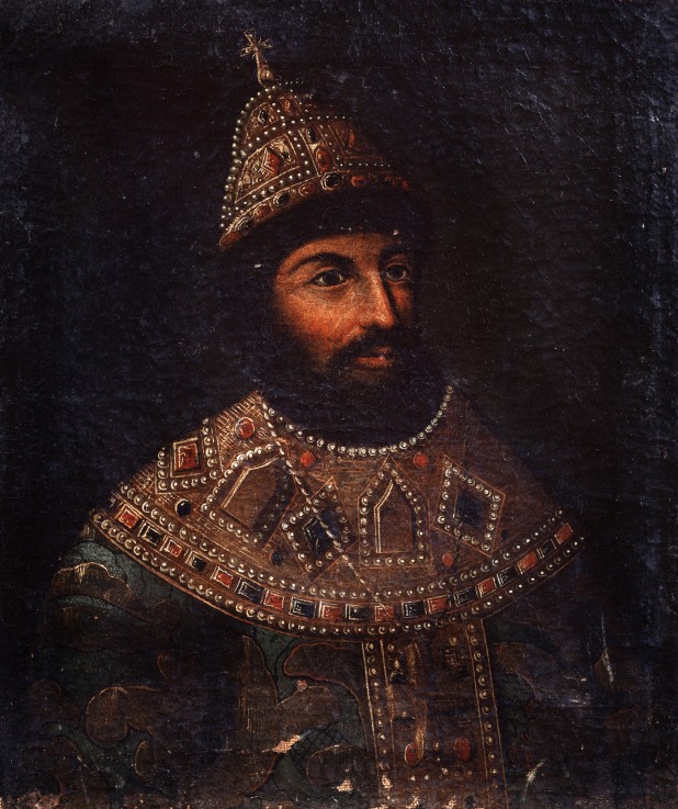 Portrait of the Tsar Alexis I Mikhailovich of Russia (1629-1676) from Unbekannter Künstler