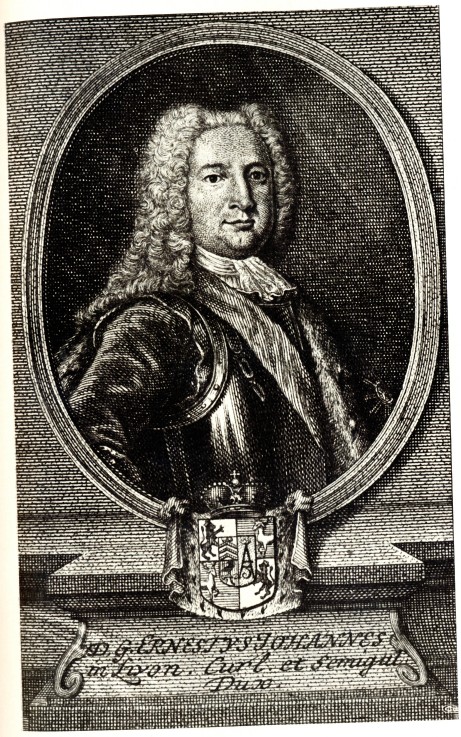 Portrait of Ernst Johann von Biron (1690-1772), Duke of Courland and Semigallia and regent of the Ru from Unbekannter Künstler