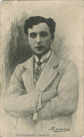 Portrait of the silent film actor Vitold Alfonsovich Polonsky (1879-1919)