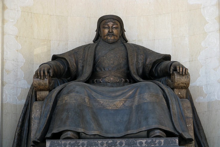 Seated statue of Chingis Khan at the Parliament Building in Ulan Bator from Unbekannter Künstler