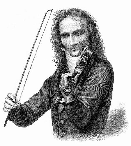 Portrait of the violinist, violist and composer Niccolò Paganini (1782-1840)
