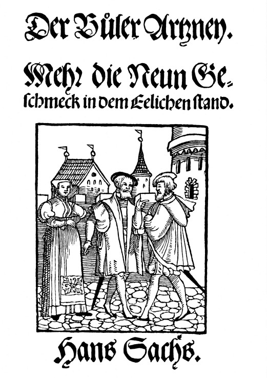 Title page of edition of "The Remedy for Vices" by Hans Sachs from Unbekannter Künstler