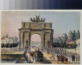 Triumphal arch in Saint Petersburg (Album of Marie Taglioni)