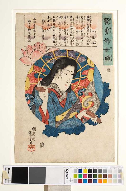 Chujo Hime (Aus der Serie Spiegel von Frauenmut und Frauenklugheit) from Utagawa Kuniyoshi