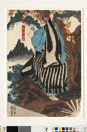 Karukaya zeigt sich seinem Sohn nicht (Aus dem Kabuki-Schauspiel Meister Karukaya und sein Andenken 