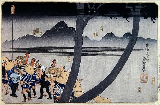 Number 2: Hodogaya, Totsuka, Fujisawa and Hiratsuka Stations, from ''Famous Views of the Fifty-three from Utagawa Kuniyoshi
