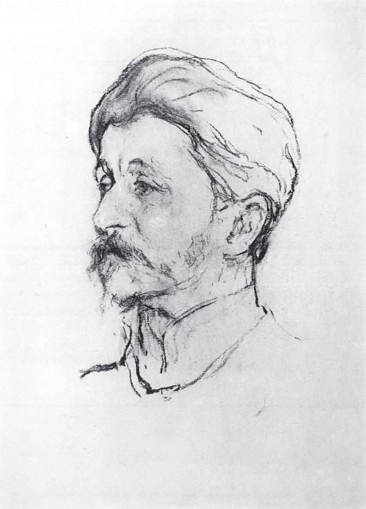 Portrait of the painter Mikhail Alexandrovich Vrubel from Valentin Alexandrowitsch Serow
