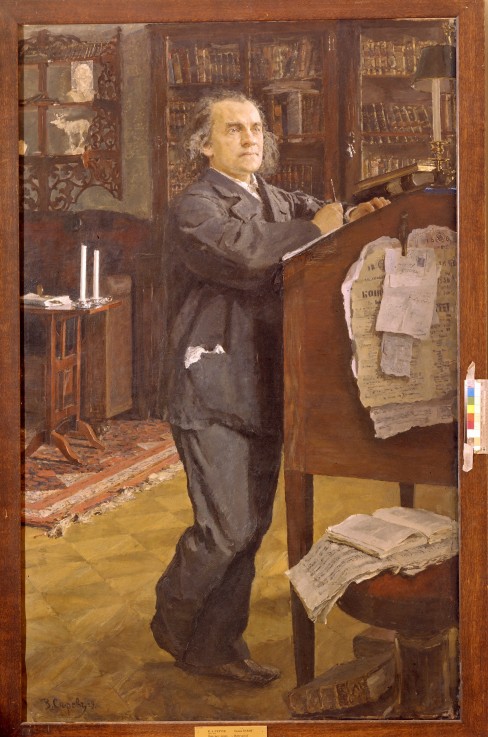Portrait of the composer Alexander Serov (1820-1871) from Valentin Alexandrowitsch Serow