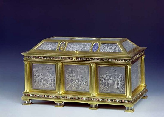 Coffer depicting the Nativity, Adoration of the Magi and the Presentation in the Temple from Valerio Belli
