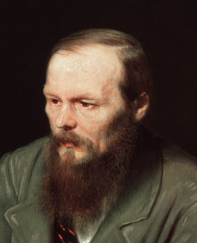 Portrait of Fyodor Dostoyevsky (1821-81) 1872 (detail of 67923) from Vasili Grigorevich Perov