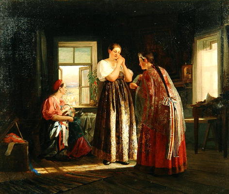 Preparation Before a Party, 1869 (oil on canvas) from Vasily Maximov