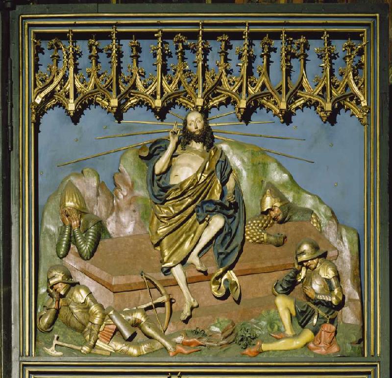 Der Krakauer Marienaltar: Die Auferstehung (rechtes oberes Flügelrelief) from Veit Stoß