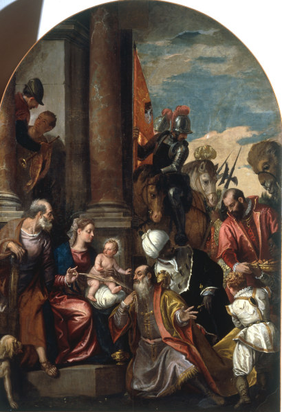 P.Veronese / Adoration of the Kings /Ptg from Veronese, Paolo (aka Paolo Caliari)