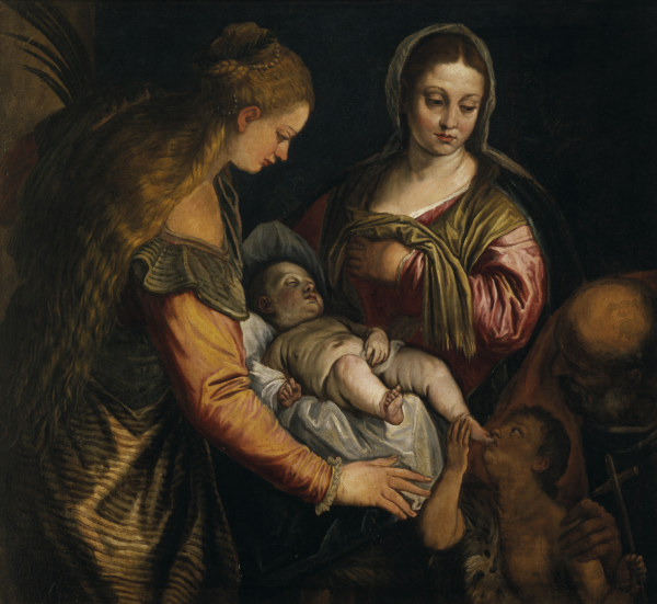 P.Veronese, Holy Family with Barbara from Veronese, Paolo (aka Paolo Caliari)