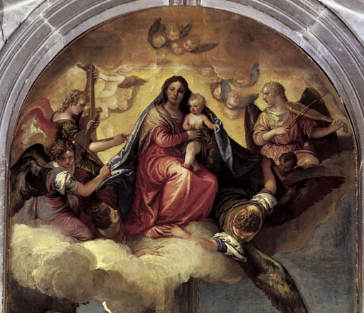 Madonna in der Glorie mit dem Heiligen Sebastian und anderen Heiligen from Veronese, Paolo (aka Paolo Caliari)