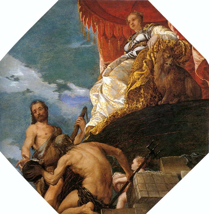 Venus with Hercules and Neptune from Veronese, Paolo (aka Paolo Caliari)