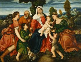 The Holy Family with Tobias and the Angel, Saint Dorothy, John the Baptist and the Miracle of the Co